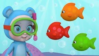 Learn Colors with THE PIJAMA FRIENDS under the sea  Educational 3D Videos
