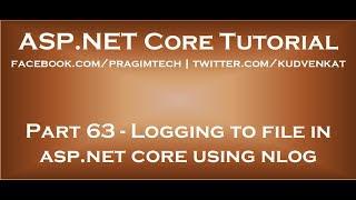 Logging to file in asp net core using nlog