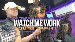 OG Client's 5 Year Loc Journey | Watch Me Work | Sisterlocks Before and After