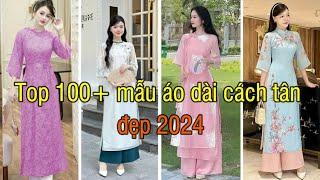 Những mẫu áo dài cách tân nữ đẹp may sẵn 2024