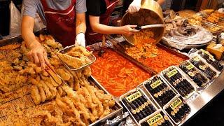 Rất ngon! Chợ truyền thống Tteokbokki - Món 3 / món ăn đường phố Hàn Quốc TỐT NHẤT