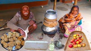 APPLE WINE | village style apple wine making by our grandfather & grandmother | desi daru making |