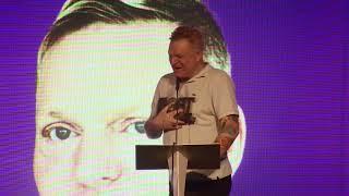 Erasure's Andy Bell celebrates the Lifetime Achievement award