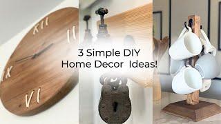 3 DIY Home Decor Projects: Wall Clock, Cup Holder Stand & Towel Rack