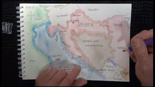 ASMR - Finish Colouring-In the Map of Croatia - Australian Accent -Chewing Gum & Quiet Whispering