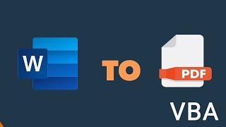 Convert Word Document To PDF With Word VBA