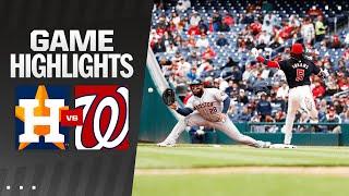 Astros vs. Nationals Game Highlights (4/21/24) | MLB Highlights