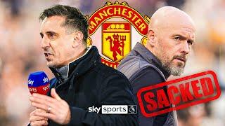 Gary Neville reacts to Erik ten Hag sacking | "The fact they're 14th is unacceptable."