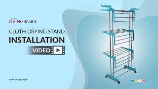 LivingBasics Cloth Drying Stand / Clothes Dryer Rack Installation Video