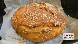Χωριάτικο Ζυμωτό ψωμί ψημένο στη γάστρα  | Συνταγή τεχνικές