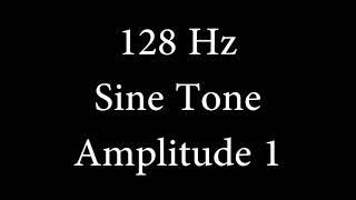 128 Hz Sine Tone Amplitude 1