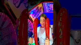 gorgeous girl First Time Slingshot Ride #shorts #slingshotride #slingshotshorts