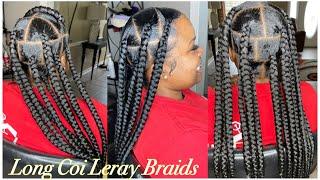 LONG COI LERAY BRAIDS | BEGINNER FRIENDLY | KNOTLESS BRAIDS