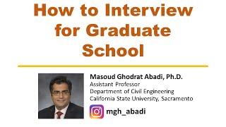 How to Interview for Graduate School | چگونه در مصاحبه تحصیلات تکمیلی شرکت کنیم