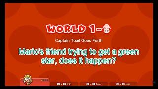 !super mario 3d world- Super Mario's friend trying to get a green star, does it