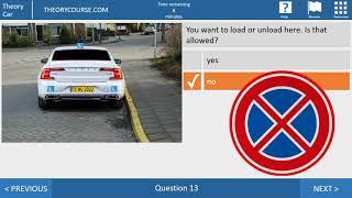 Theory course for the car in the Netherlands - Use of the road - Insight questions - Parking