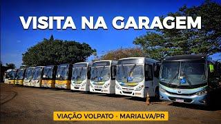 VISITA na garagem da VIAÇÃO VOLPATO em Marialva/PR - Muitos ônibus clássicos