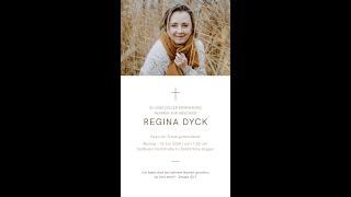 Trauergottesdienst – Regina Dyck