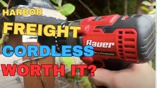 Harbor Freight BAUER 20V Hypermax Lithium 1/2 in. Drill/Driver Kit Product Review Demonstration