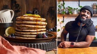 The Sweet and TANGY breakfast recipe combo you NEED | Vegan Lemon Poppy Seed Pancakes