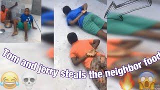 Tom and jerry in real life |They steal neighbor’s food and gets caught#comedy #viral #trending