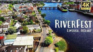 RiverFest 2023  Limerick City, Ireland - 4k Drone view