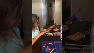 Elaina playing crayons 2016