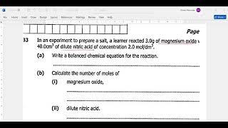 How to calculate limiting reagent in mole concept