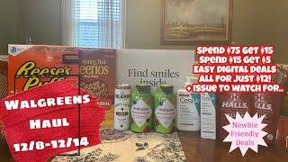 WALGREENS HAUL 12/8-12/14 | NEWBIE FRIENDLY  | JUST $12 FOR EVERYTHING! DIGITAL DEALS!