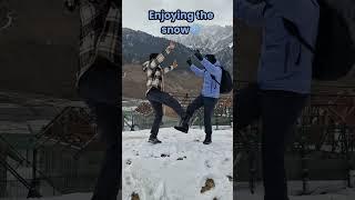 Dance Party in Snow until our Senior Citizens Tap Out! #funwithfriends #snowfall #kashmirtrip