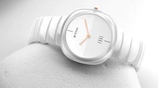 Titan edge squircle White Dial ceramic strap watch  for men, under 41995 @somethingnew1410
