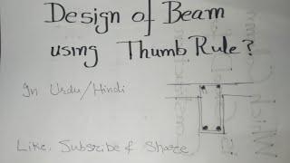 Design of Beam by Thumb Rule || Calculation of Beam Depth and Steel Reinforcement || Civil Engineer