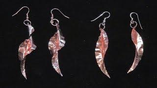 Copper Foldformed Earrings
