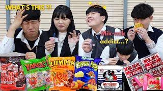 Korean Students Try 90's Filipino Snacks  | Ep 5 *NO FILTER REVIEW*