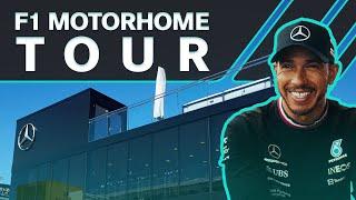 Our F1 Motorhome Tour *but we accidentally walked into Lewis' private meeting.*