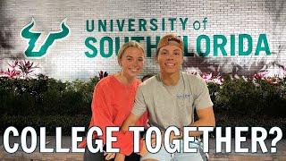 Going To COLLEGE With Her BOYFRIEND | Katie and Caden Tour Their Last COLLEGE TOGETHER