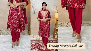 Trendy straight Salwar Cutting And Stitching /khari Shalwar Cutting /Salwar Design