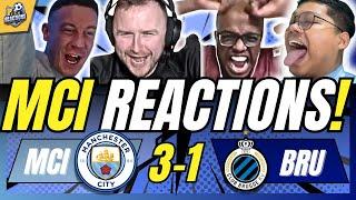 6 MAN CITY FANS RELIEVEDREACTION TO MAN CITY 3-1 BRUGGE | UEFA CHAMPIONS LEAGUE FAN REACTIONS