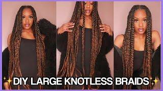 DIY LARGE KNOTLESS BRAIDS| PART TWO | ADAISHA MIRIAM