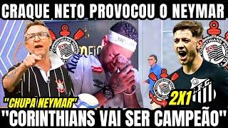 CRAQUE NETO PROVOCOU NEYMAR APÓS VITÓRIA DO CORINTHIANS PRA CIMA DO SANTOS / CORINTHIANS 2X1 SANTOS