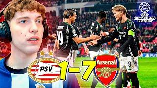 DAVOO XENEIZE REACCIONA A LA PALIZA DEL ARSENAL VS PSV 1-7 | CHAMPIONS 2025