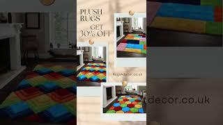 Plush Rugs come in a variety of sizes large and small, vibrant and plain.