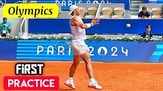 Rafael Nadal's First Practice at Paris Olympics 2024 at Roland Garros