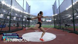 Valarie Allman goes the distance in discus throw at Diamond League Shanghai | NBC Sports