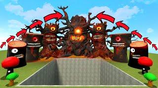 BIG HOLE NEW EVOLUTION OF HORROR MR TREE SPRUNKI BOSS SPARTAN KICKING in Garry's Mod!