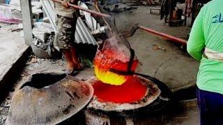 Ancient gold smelting rare today. extract recovery process of refining gold to remove any impurities