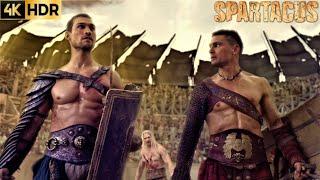 Spartacus: Blood and Sand | Battle with Theokoles  (4K HDR)