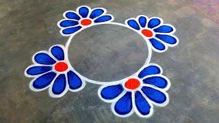 New year muggulu 2025 with colour new year kolam simplenew year rangoli designs 2025Super Rangoli