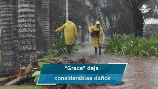 Las imágenes del impacto del huracán "Grace" por tierras mexicanas