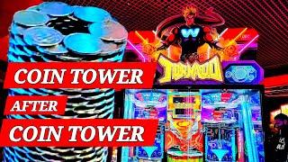 CRAZY COIN PUSHER GAME JORNADO. coin tower How many TICKETS!.uk Arcade amusements holiday Withernsea